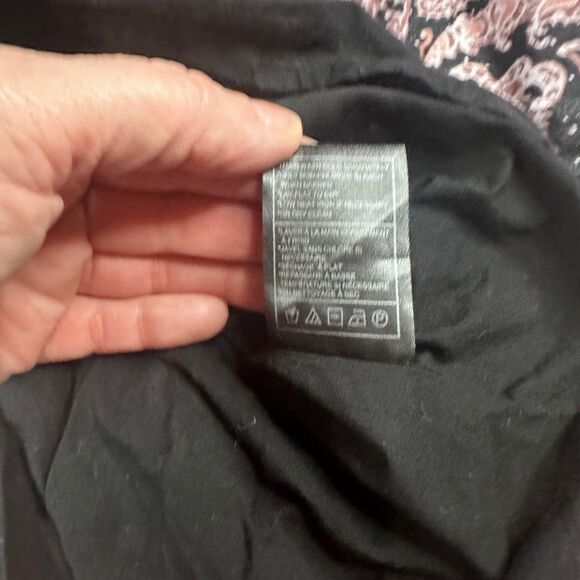 BB Dakota Steve Madden Boho Paisley Tiered Midi Dress Black Pink Sz Small - Picture 4 of 5